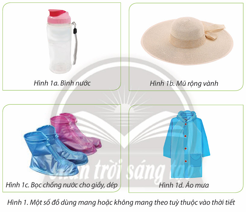 Hình 1: Đồ dùng tùy thuộc vào thời tiết